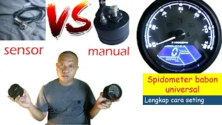 perbedaan dan persamaan spidometer babon universal manual dan sensor,lengkap seting[Senja Vlog]