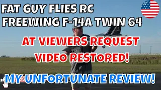 FREEWING TWIN 64 F-14A VIEWERS REQUESTED VIDEO by Fat Guy Flies RC