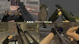 Counter-Strike CZ DS Vanilla Weapons Reanim but in CS 1.6 MW2019 MW2022 Weapon Pack Link in Desc