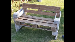 FAI DA TE Creare panchina con bancali pallet epal legno - Create bench with wooden epal pallets