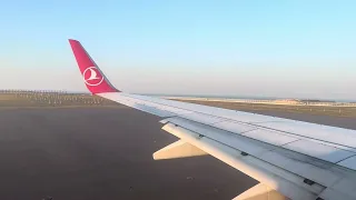 Turkish 737-800 Taxi and Takeoff from Istanbul