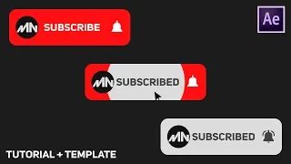 Create Subscribe Button Animation In After Effects - After Effects Tutorial (Free Template Footage)