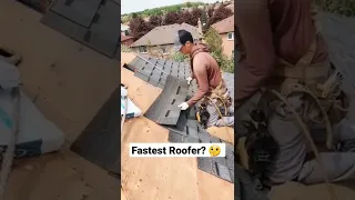 Fastest Roofer? 🤔 #shorts #tools #roofershelper #roof #roofer #roofing