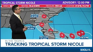 Tropical Update: Tropical Storm Nicole bearing down on Florida