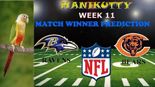 Ravens VS Bears || Week 11 NFL 2021  || Match Prediction By Manikutty || American Football