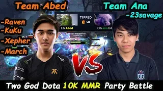 EG Abed [Tiny] + GeekFam vs OG Ana [FacelessVoid] 10K MMR Battle Party Ranked Epicgame Dota 2 7.22