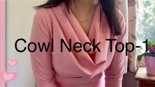 How to Cut&Stitch Cowl Neck Top.Part -1