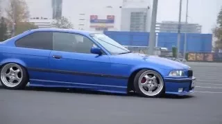 BMW e36 D U R 320i making donuts & burn