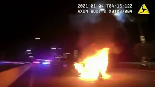 Video: Driver pulled from fiery Palm Coast crash by deputy and good Samaritan