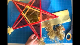 How to make a Parol (Filipino Christmas Star / Christmas Lantern) #disneyparol