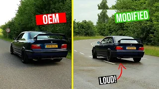 E36 Supersprint RACE vs OEM Exhaust! (LOUD!, Pure sounds, comparison)