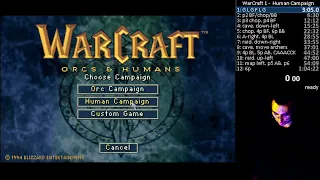 WarCraft 1 - Speedrun in 1:00:35 - Feb 7 2023 - Human Campaign - WarCraft: Orcs & Humans