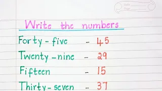 Write the numbers