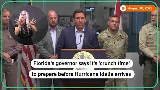 Florida governor Ron DeSantis warns of Hurricane Idalia