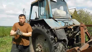 Культивирую огород после ВСПАШКИ! Cultivating a vegetable garden with a tractor MTZ-80