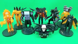 Unboxing titan speaker man,skibidi toilet g man vs drillman,tv man,camera man |  action figure toys