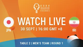 LIVE! | T2 | JPN vs IRI | MT Groups | 2022 World Team Championships Finals Chengdu