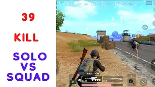 pubg mobile solo vs squads 1 vs 4 moments -|39 kills solo vs squad