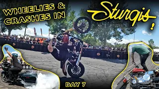 Wheelies & Crashes in Sturgis! Day 7 - Vlog 26