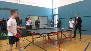 Prince William & Kate Play Table Tennis at The Drum!