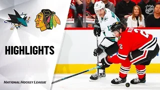 NHL Highlights | Sharks @ Blackhawks 10/10/19