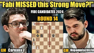 Fabiano Caruana VS Ian Nepomniachtchi | FIDE Candidates 2024 | Round 14