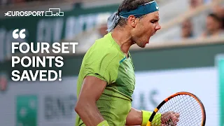Rafael Nadal wins nail-biting tie break against Zverev | Roland Garros 2022 | Eurosport Tennis