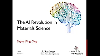 ASTAR Webinar on The AI Revolution in Materials Science