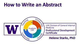 How to write an abstract - Helene Starks, PhD