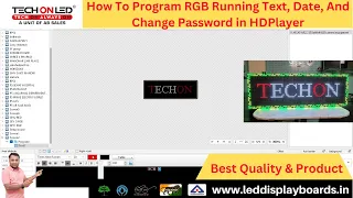 How To Program RGB Running Text, Date, And Change Password in HDPlayer #huiducontroller #wf2