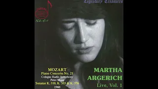 Martha Argerich play Mozart - Piano Sonata - No  8 in A Minor, K  310 - Live