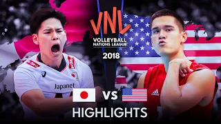 LEGENDARY MATCH | JAPAN vs USA | Men's VNL 2018