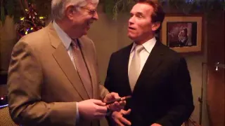 Dennis Prager and Arnold Schwarzenegger Smoke a Cigar