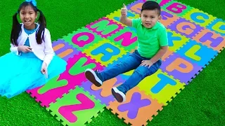 ABC Song | Wendy & Liam Pretend Play Learning Alphabet with Nursery Rhyme Songs