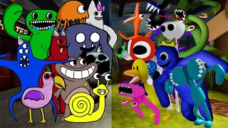 New Rainbow Friends VS New Garten Of Banban Chapter 2 ALL PHASES🎶 FNF Mod (Roblox Garten Of Banban)