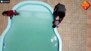 Drone Filma Criançada Na Piscina!!!