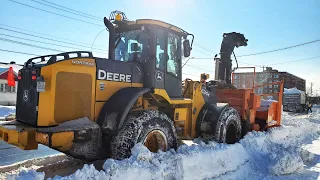 Stunning Snow Removal in Montreal Canada Winter #snowremoval #snow