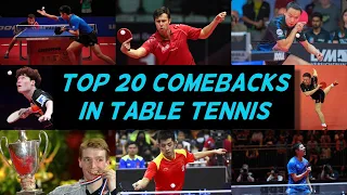 Top 20 table tennis comebacks