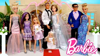 Barbie Doll Family Airplane Travel Routine & Ken Wedding