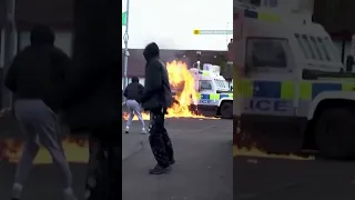 Petrol bombs thrown at Northern Irish police on eve of Biden visit