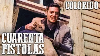 Cuarenta pistolas - COLORIDO - Barbara Stanwyck - Película del Viejo Oeste