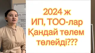 Платежи для ИП 2024. Платежи для ТОО 2024.  2024 ж ИП, ТОО-ларды не күтіп тұр?