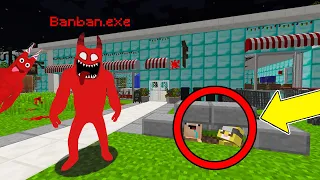 ¡GARTEN OF BANBAN.EXE NUNCA NOS ENCONTRARA EN ESTE ESCONDITE! | MICHI Y BEBE NOOB en Minecraft