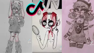 🤍🧷 ALT TIKTOK DRAWING | ALTERNATIVE TIK TOK COMPILATION 🌑🖤| goth emo aesthetics #44