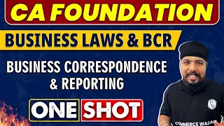 Business Correspondence And Reporting 01| CA Foundation | Business Laws & BCR 🔥