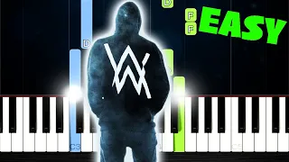 Alan Walker - Faded - EASY Piano Tutorial (Version 2)