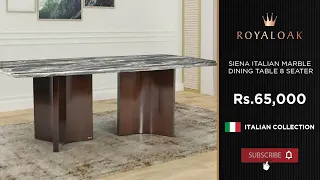 Royaloak | Siena Italian Marble Dining Table 8 Seater