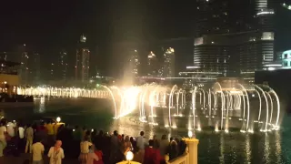 Dubai Dancing fountain Arabian song Oct 2015