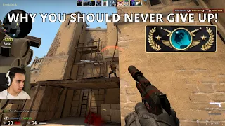 Never Give Up!  CS GO Mirage Competitive Gameplay,  Road To Global Elite Rank Competitive Match!