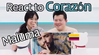Maluma - Corazón ft. Nego do Borel Reaction [Koreans React] / Hoontamin